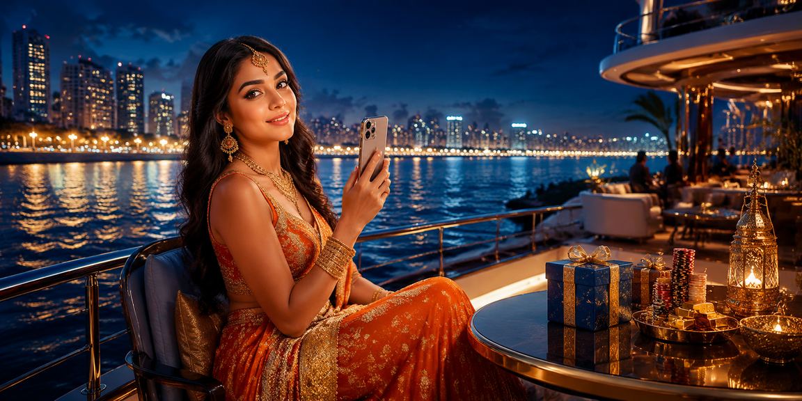 Mumbai Marine Drive mobile sports betting interface with blue and gold accents